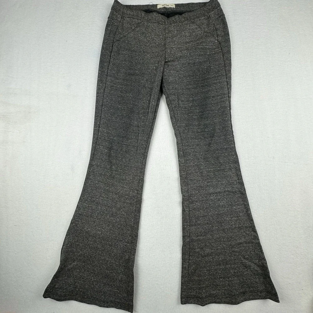 Free‎ People Pants Flare Women Size Medium Gray Mid Rise (30x28)